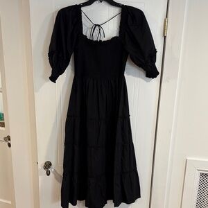 Hill House Elegant Black Long Sleeve Dress